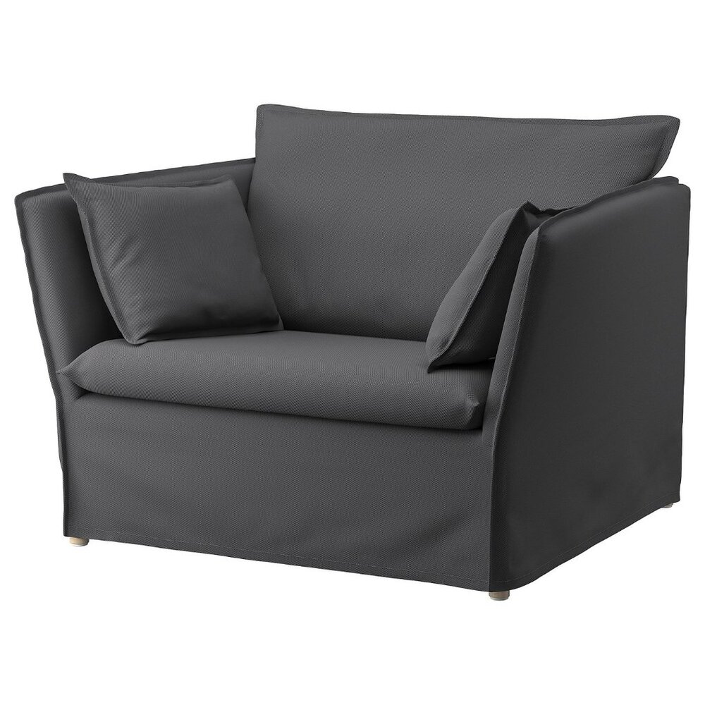 New in box ! IKEA BACKSALEN  Cover 1.5-seat Armchair Hallarp Gray 004.972.60